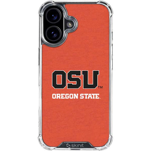 Oregon State University Orange iPhone 16 Clear Case