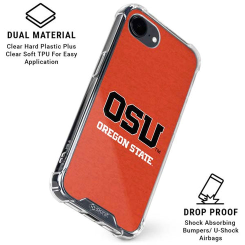 Oregon State University Orange iPhone 16e Clear Case