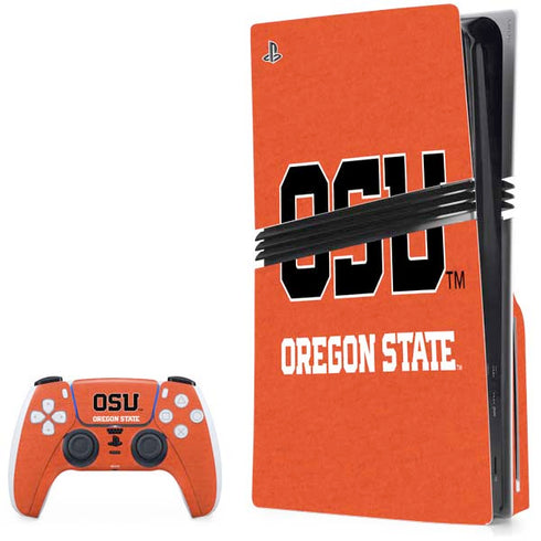 Oregon State University Orange PS5 Pro Disk Bundle Skin