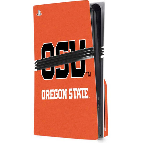 Oregon State University Orange PS5 Pro Disk Console Skin
