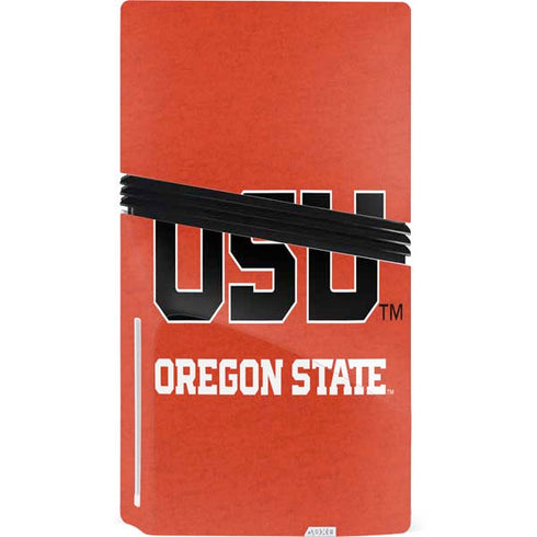 Oregon State University Orange PS5 Pro Disk Console Skin