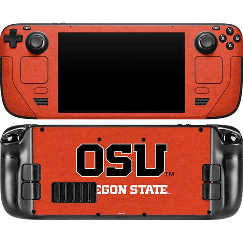 Oregon State University Orange Steam Deck Handheld Gaming Computer OLED Skin