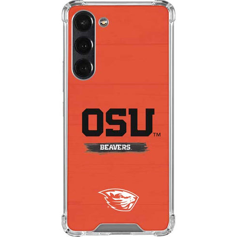 Oregon State University Texture Galaxy S24 FE Clear Case