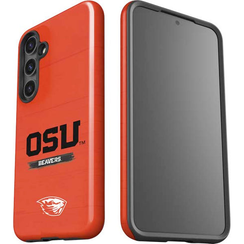 Oregon State University Texture Galaxy S25 Plus Impact Case
