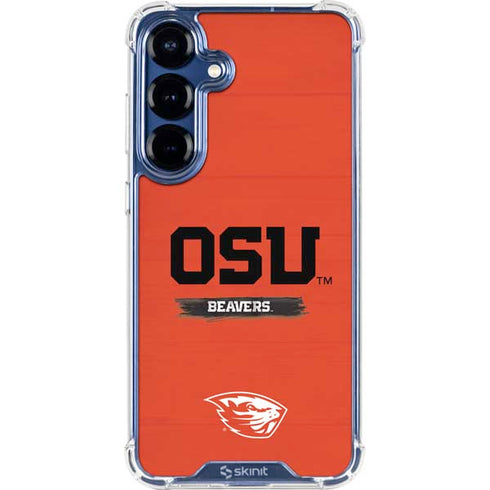 Oregon State University Texture Galaxy S25 FE Clear Case