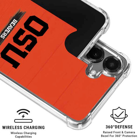 Oregon State University Texture Galaxy S26 Clear Case