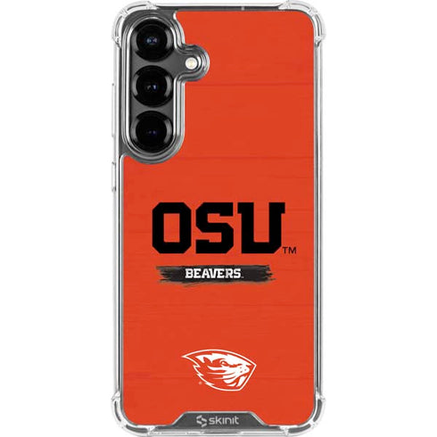 Oregon State University Texture Galaxy S26 Plus Clear Case