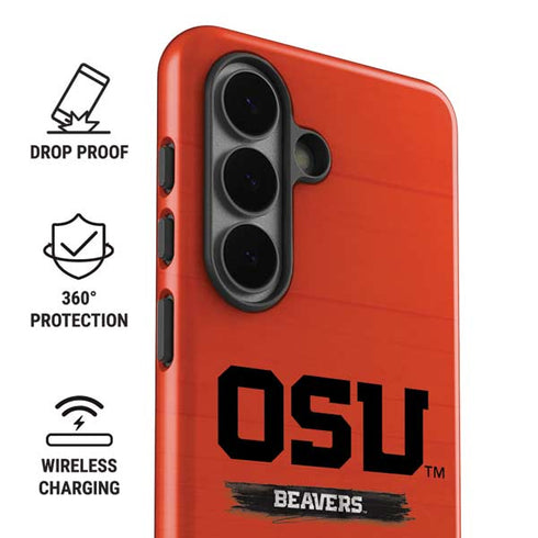 Oregon State University Texture Galaxy S26 Plus Impact Case
