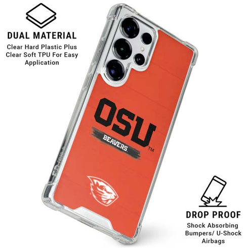 Oregon State University Texture Galaxy S26 Ultra Clear Case