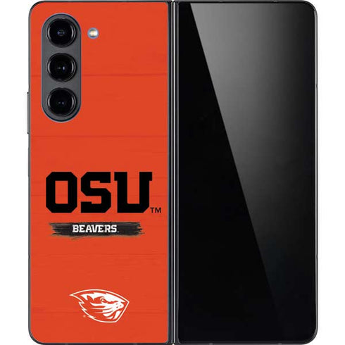 Oregon State University Texture Galaxy Z Fold5 5G Skin