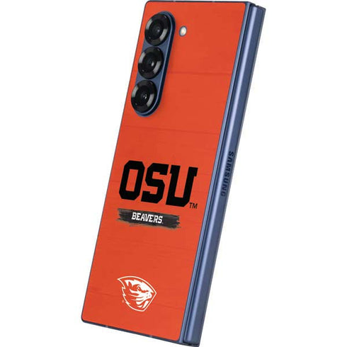 Oregon State University Texture Galaxy Z Fold6 Skin