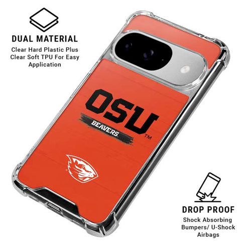 Oregon State University Texture Google Pixel 10 Clear Case