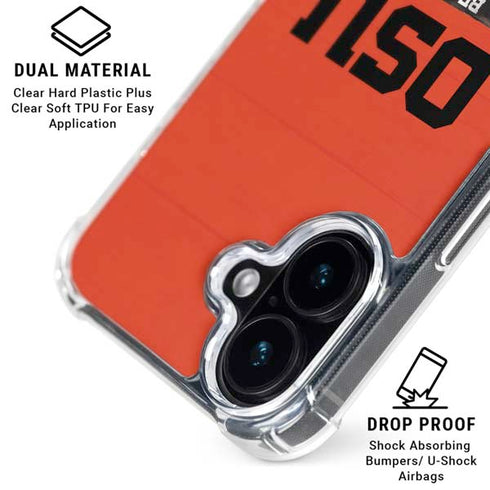 Oregon State University Texture iPhone 16 Clear Case