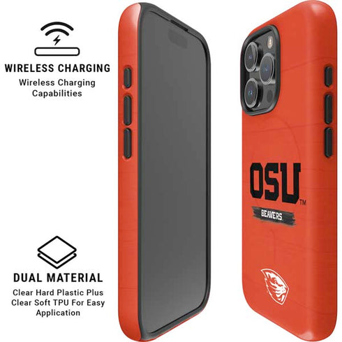 Oregon State University Texture iPhone 16 Pro Max Magsafe Impact Case