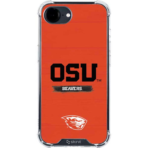 Oregon State University Texture iPhone 16e Clear Case