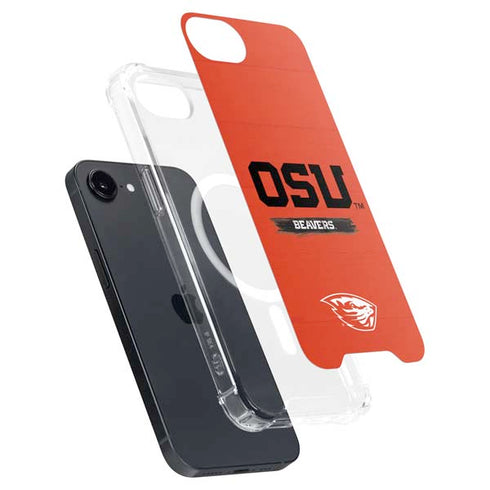Oregon State University Texture iPhone 16e MagSafe Case