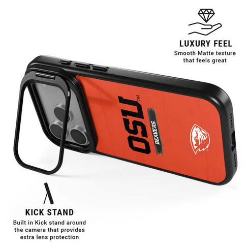 Oregon State University Texture iPhone 17 Pro Kickstand Case