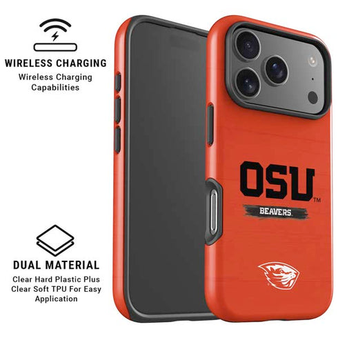 Oregon State University Texture iPhone 17 Pro Magsafe Impact Case