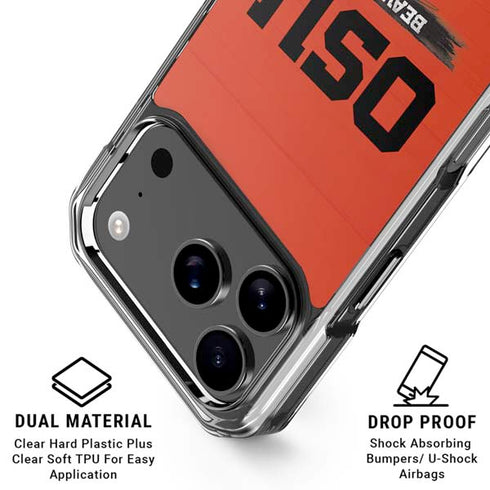 Oregon State University Texture iPhone 17 Pro Max Clear Case