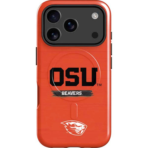 Oregon State University Texture iPhone 17 Pro Max Magsafe Impact Case