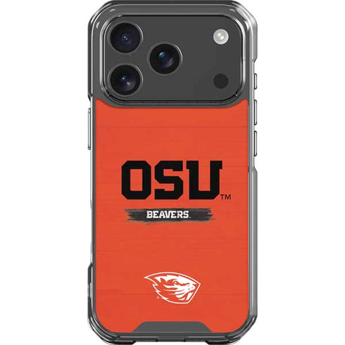 Oregon State University Texture iPhone 18 Pro Clear Case