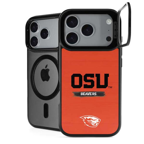 Oregon State University Texture iPhone 18 Pro Kickstand Case