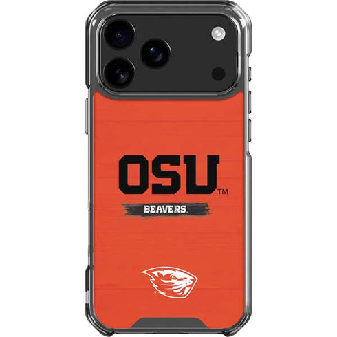 Oregon State University Texture iPhone 18 Pro Max Clear Case