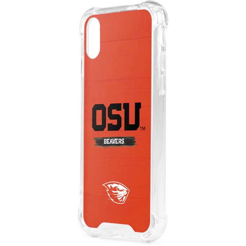 Oregon State University Texture iPhone XS Clear Case