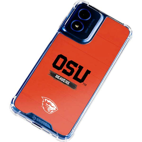 Oregon State University Texture Moto G 5G (2024) Clear Case