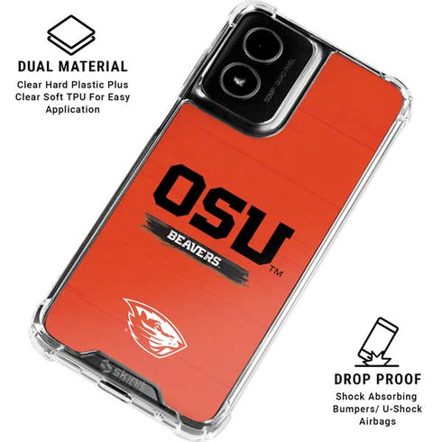 Oregon State University Texture Moto G Power 5G (2024) Clear Case