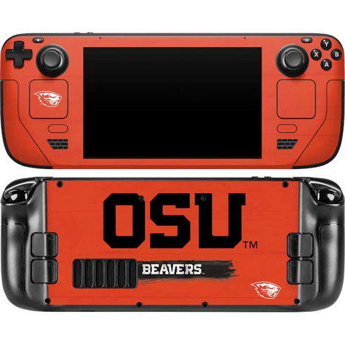 Oregon State University Texture Steam Deck Handheld Gaming Computer Skin