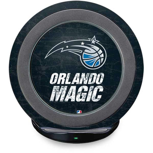 NBA Orlando Magic Black Secondary Logo Fast Charge Wireless Charging Stand Skin