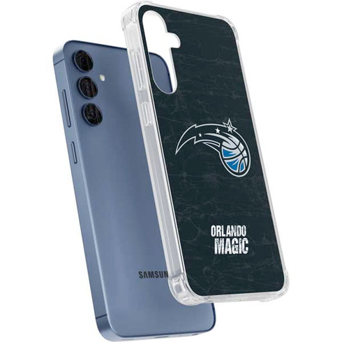 NBA Orlando Magic Black Secondary Logo Galaxy A55 5G Clear Case