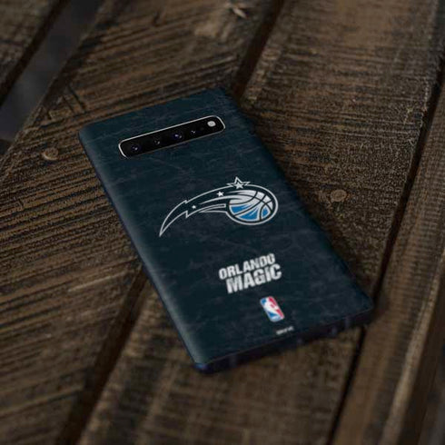 NBA Orlando Magic Black Secondary Logo Galaxy S10 Skin