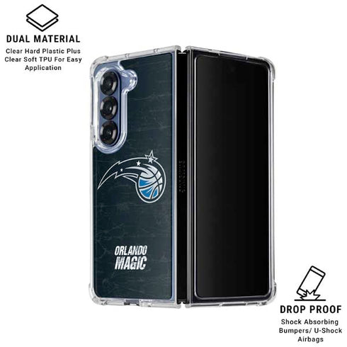 NBA Orlando Magic Black Secondary Logo Galaxy Z Fold6 Clear Case