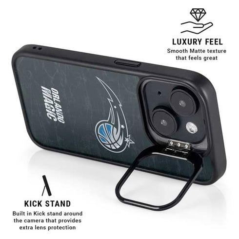 NBA Orlando Magic Black Secondary Logo iPhone 14 Kickstand Case