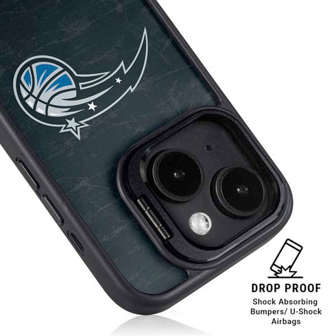 NBA Orlando Magic Black Secondary Logo iPhone 14 Kickstand Case