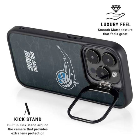 NBA Orlando Magic Black Secondary Logo iPhone 14 Pro Max Kickstand Case