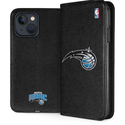 NBA Orlando Magic Black Secondary Logo iPhone 15 Plus Folio Case