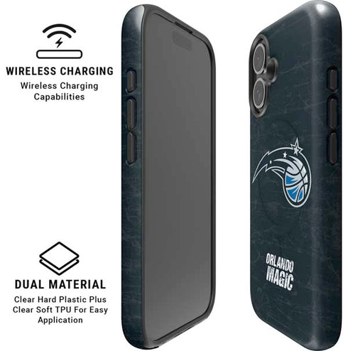 NBA Orlando Magic Black Secondary Logo iPhone 16 Magsafe Impact Case