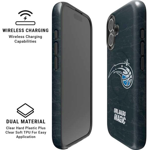 NBA Orlando Magic Black Secondary Logo iPhone 16 Plus Magsafe Impact Case
