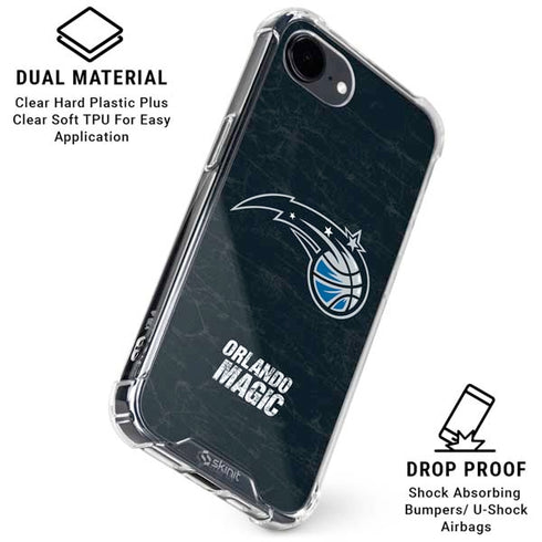 NBA Orlando Magic Black Secondary Logo iPhone 16e Clear Case