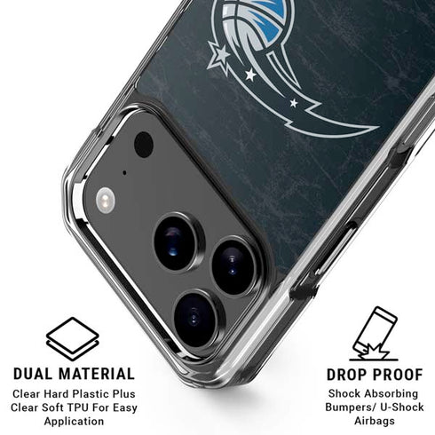 NBA Orlando Magic Black Secondary Logo iPhone 18 Pro Clear Case