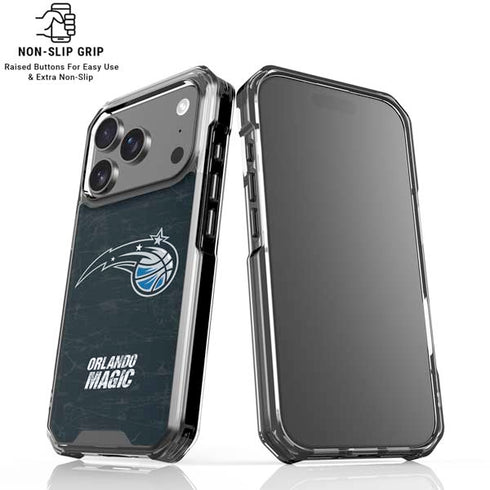 NBA Orlando Magic Black Secondary Logo iPhone 18 Pro Clear Case