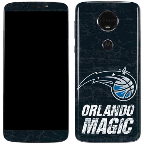 NBA Orlando Magic Black Secondary Logo Moto E5 Plus Skin