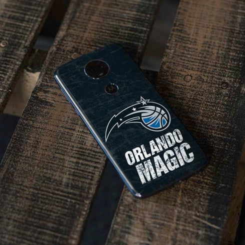 NBA Orlando Magic Black Secondary Logo Moto E5 Plus Skin
