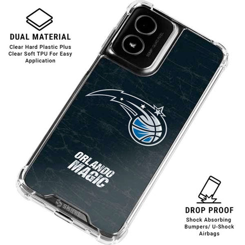 NBA Orlando Magic Black Secondary Logo Moto G Power 5G (2024) Clear Case
