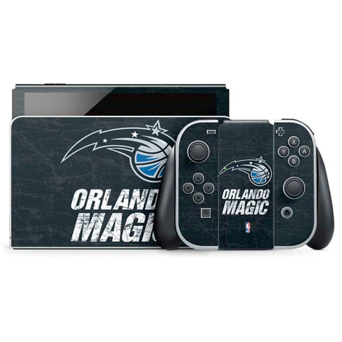 NBA Orlando Magic Black Secondary Logo Nintendo Skins