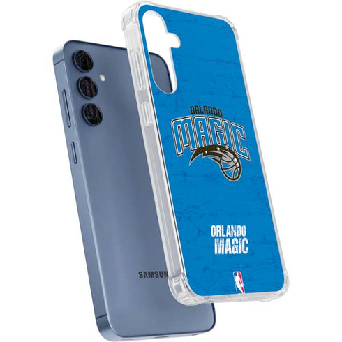 NBA Orlando Magic Blue Primary Logo Galaxy A55 5G Clear Case