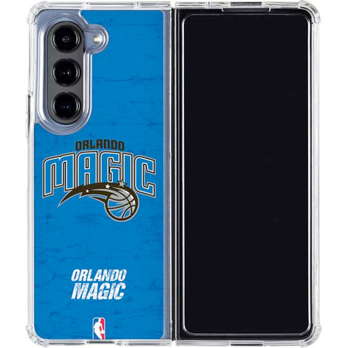 NBA Orlando Magic Blue Primary Logo Galaxy Z Fold5 5G Clear Case